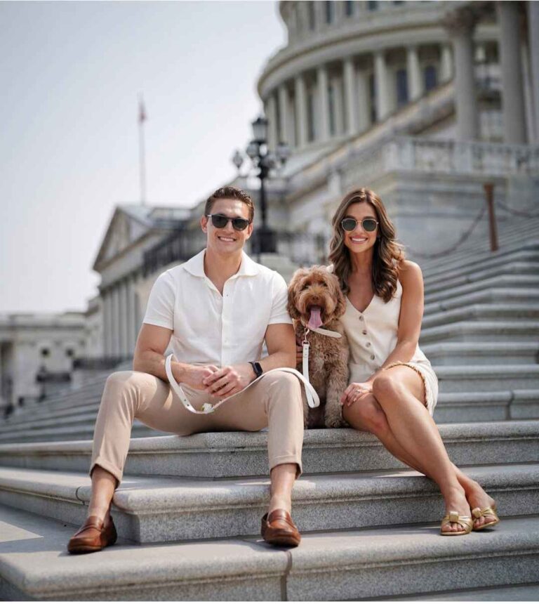 Julie Tsirkin with her husband