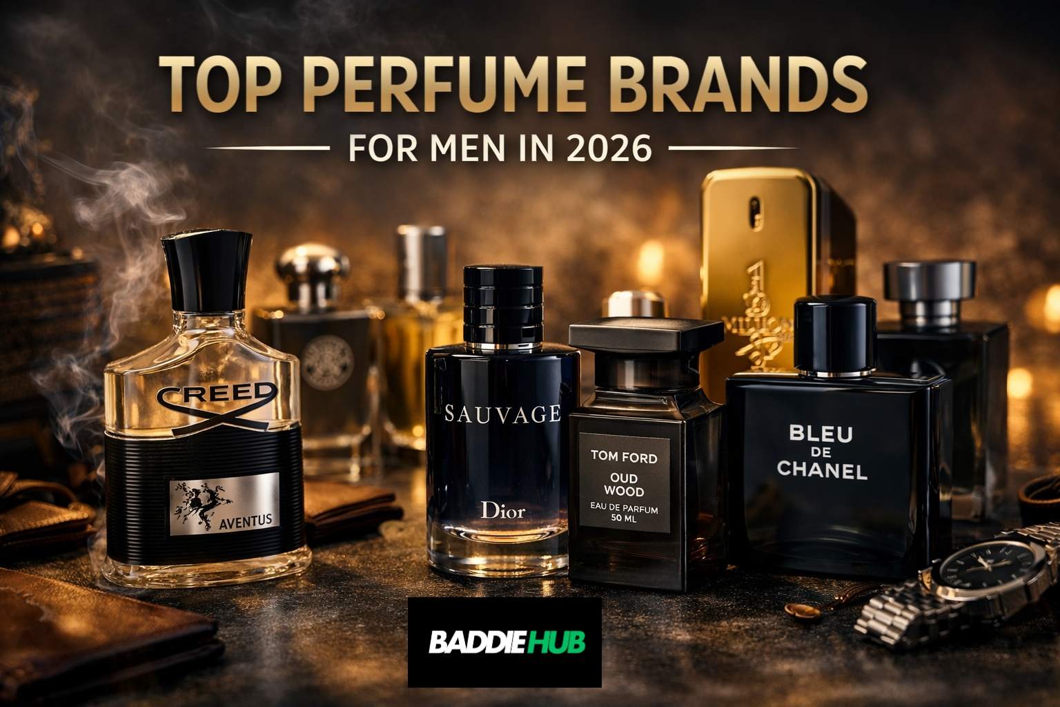 Creed Aventus luxury perfume for men Tom Ford Oud Wood fragrance bottle Dior Sauvage men's cologne