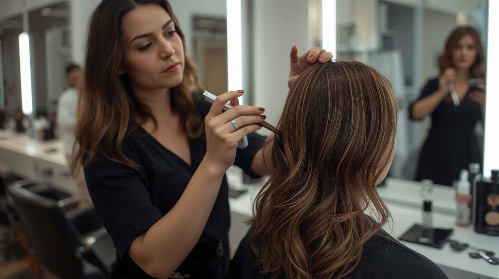 Balayage vs. Highlights salons 