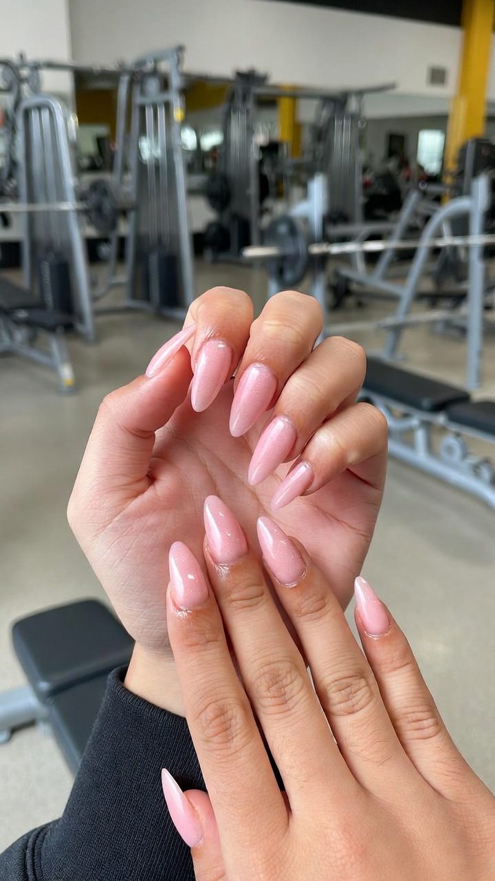 Blush Pink Soft Glam Nails