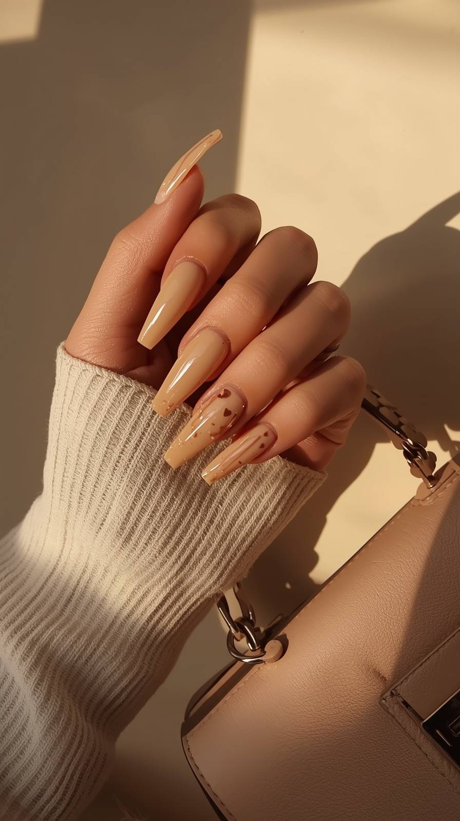 Taupe Beige Chic Nail Designs