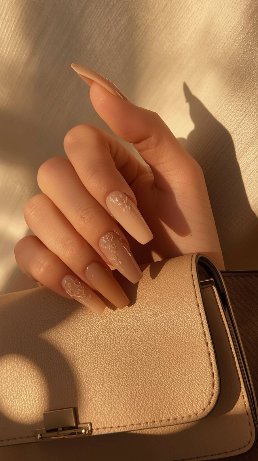 Taupe Beige Chic Nail Designs