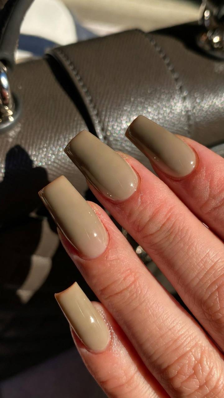 Taupe Beige Chic Nail Designs