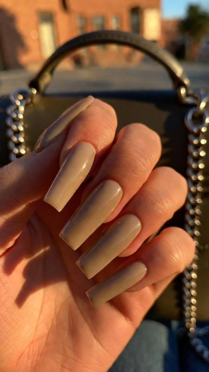 Taupe Beige Chic Nail Designs