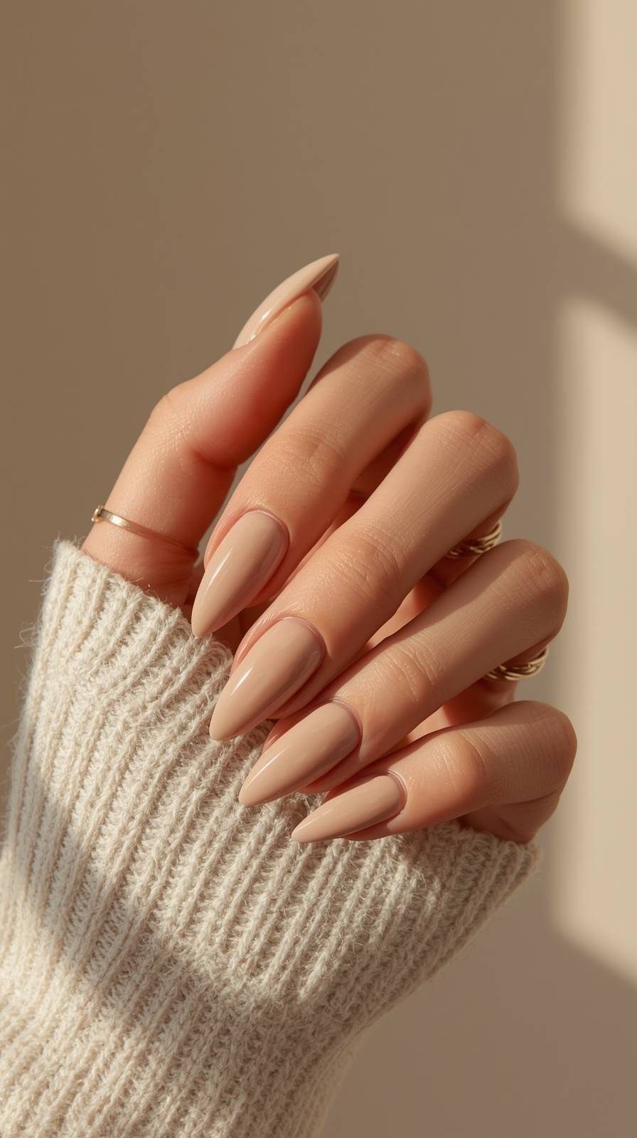 Taupe Beige Chic Nail Designs