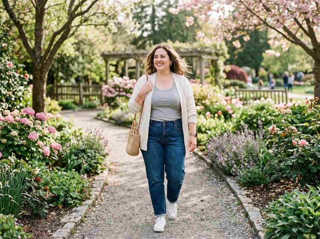 Cardigan with Jeans and Tank Top