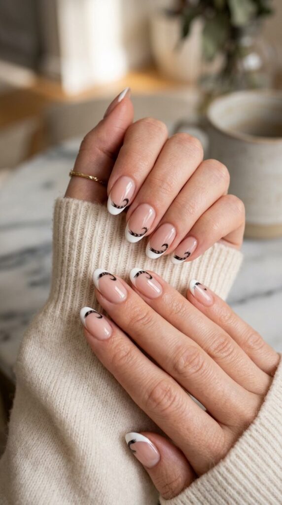 Cat tail French nails