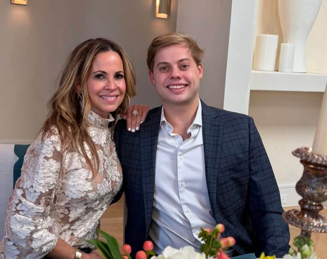 Catherine Mooty with her son