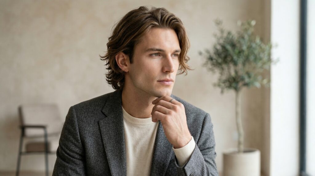 medium long hairstyles for men