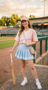 Girl baseball outfit aesthetic