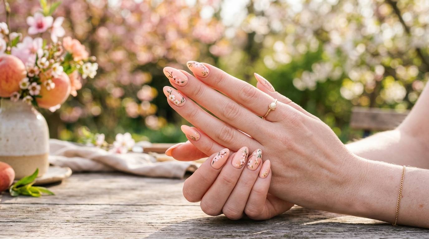Peach Blossom Nails