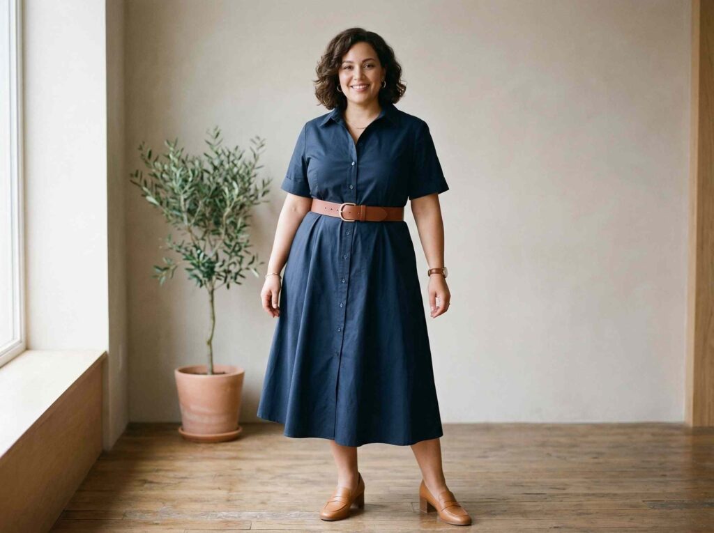 Shirt Dress with Belt