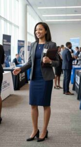 Structured Dress with a Blazer